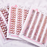 Perles naturelles de qualité AAA de 8 à 8,5 mm, perles en vrac, lustre intense, blanc, rose, lavande, noir, pour la fabrication de boucles d'oreilles