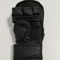 Gants MMA Professionnels 7oz Noir Mat pour Entraînement Sanda Sparring Grappling Muay Thai Motif Imprimé Tailles 6oz 8oz pour Salles de Sport