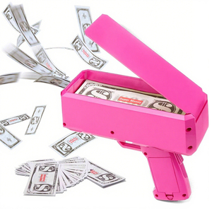 Pink Social Media Money Gun Shooter Cash Cannon Papel <span class=keywords><strong>de</strong></span> plástico para TikTok Instagram Live <span class=keywords><strong>Videos</strong></span> Influencer Clips Cumpleaños - Product Image 3