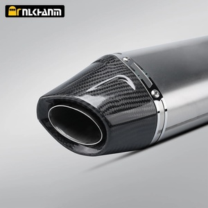 Nlkhanm Universel 51mm SC Acier inoxydable Fibre de carbone Échappement de moto Neuf 480mm Remplacement du <span class=keywords><strong>silencieux</strong></span> R6 <span class=keywords><strong>MT09</strong></span> Ninja GSX CB - Product Image 4