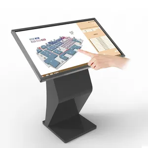 Shopping square 43 inch K shape capacitive touch screen self service kiosk