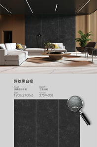 Piastrelle per pavimenti <span class=keywords><strong>in</strong></span> finto marmo Nero ceramica lucida artificiale Nero Marquina marmo lastre di pietra sinterizzata - Product Image 4