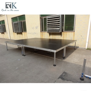Système d'équipement de scène en aluminium, scène mobile, plateforme de scène portable avec escaliers et garde-corps pour l'extérieur et l'intérieur - Product Image 4