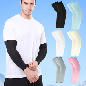 Cycling Arm Sleeves Ice Silk Quick Dry Breathable Anti Uv Protection For Outdoor Sports Unisex Adult - Product Image 1