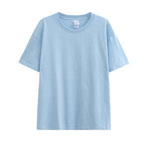 प्रोमोशनल ठोस रंग शर्ट आकस्मिक लघु आस्तीन कस्टम लोगो 230g खाली हैवीवेट टी शर्ट पुरुषों की टी शर्ट - Product Image 3