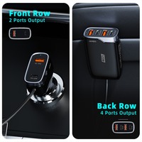Cargador de Coche SUNDA, Superventas, PD de 123W, 3 Puertos USB C, Cargador Rápido para Teléfonos Móviles