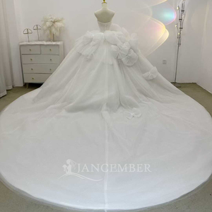 Jancember JJ110 elegante cariño tul tela arco boda vestidos de novia vestido - Product Image 2