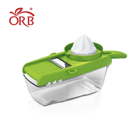 ORB BF838 Mandoline simple et réglable, écologique, manuelle, multifonction, râpe à légumes, trancheuse en acier inoxydable