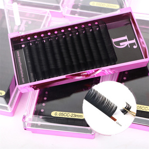 Sợi Hàn Quốc Pbt Sợi Tự Nhiên Dài Khối Lượng Lash Mở Rộng Khay 0.02 0.03 0.05 Cao Cấp Màu Đen Mờ 22Mm 25Mm Bán Buôn Khay - Product Image 3