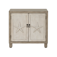 Meuble de rangement style American Country Starfish, meuble d'entrée en bois massif vieilli, meuble de rangement latéral pour salon