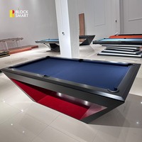 Meilleure vente : Table de billard professionnelle de luxe en bois massif de 8 ou 9 pieds avec plateau en ardoise pour la maison, les bars et les clubs