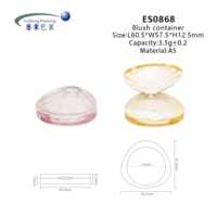 Boîte vide en plastique pour fard à joues 3,5g, étui compact carré pour fard à paupières, emballage cosmétique transparent en vrac, recyclé
