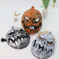 Masque de citrouille d'horreur d'Halloween, masque de citrouille maléfique, accessoires de costume de jeu de rôle, accessoires en PU
