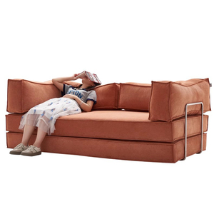 Maison moderne Maillard Rétro Tissu Velours Côtelé Siège Soupir Canapé-lit Compression Sous Vide Combinaison <span class=keywords><strong>Paresseux</strong></span> Pliable pour Location d'Appartement - Product Image 6