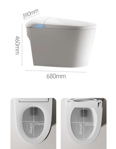 <span class=keywords><strong>WC</strong></span> <span class=keywords><strong>universel</strong></span> à poser au sol, automatique, monobloc, cuvette de toilette en <span class=keywords><strong>céramique</strong></span> intelligente, siège chauffant, télécommande - Product Image 2