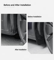 Compatible avec les garde-boue avant et arrière du Tesla Model Y 2025 relooké, anti-rayures, en TPE noir, accessoire de protection.