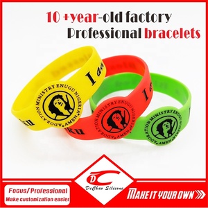Bracelet en silicone personnalisé avec logo gravé et imprimé à l'encre, pour promotion, bracelet en caoutchouc circulaire large - Product Image 6