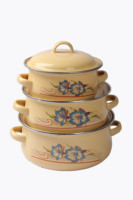 Batterie de cuisine émaillée en fonte, vente en gros, casseroles, marmite émaillée en fonte pour accessoires de cuisine et de camping