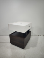 Tables de chevet intelligentes avec prise de charge USB et type-C + charge sans fil + serrure à empreintes digitales + tiroir caché avec serrure NFC