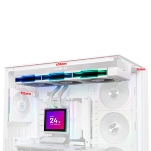 Nouveau refroidisseur d'eau pour processeur tout-en-un HydroShift II LCD-S RGB avec écran LCD IPS de 3,4 pouces, 3 modes de contrôle, dissipateur thermique en aluminium, roulement à billes - Product Image 6