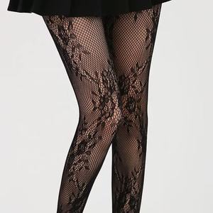 <span class=keywords><strong>Bas</strong></span> vintage en dentelle florale ajourée, jacquard, style Y2K, <span class=keywords><strong>bas</strong></span> résille noirs, sexy, anti-accrocs, <span class=keywords><strong>bas</strong></span> en soie pour femmes - Product Image 4