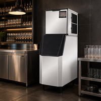 Mesin Pembuat Es Batu Komersial Stainless Steel Berpendingin Udara untuk Kafe, Bar, Pub, Bisnis Katering