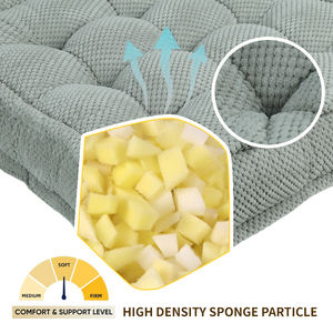 Custom Gewatteerde Vezel Vloer Zitset Yoga Pad Meditatie Kussenmat Met Schuimvulling Lendenkussens En Zitkussens - Product Image 2