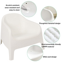 Fauteuil de salon moderne et durable, empilable, pour intérieur et extérieur, confortable, coloré, en plastique, pour hôtel