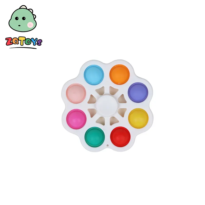 Zhiqu decompression toy simple dimple 8 bubbles Fidget Finger Spinner toy bubble hand dimple sensory fidget spinner