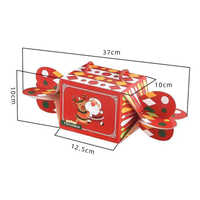 Boîte cadeau de Noël en papier pour bonbons, avec poignée, pour friandises, chocolats, fruits et cadeaux de fêtes