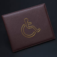 Tempat Kartu Identitas Disabilitas Kulit PU Logo Kustom - Dompet Tempat Kartu Personalisasi Grosir untuk Staf Rumah Sakit & Penyelenggara Acara