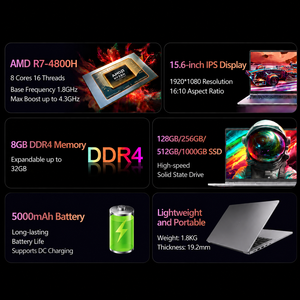 แล็ปท็อป AMD <span class=keywords><strong>Ryzen</strong></span> 7 <span class=keywords><strong>4800H</strong></span> OEM ขนาด 15.6 นิ้ว แรม 16GB SSD 1TB โน้ตบุ๊คเกมมิ่ง ระบบปฏิบัติการ Windows 11 ประสิทธิภาพสูง พกพาสะดวก จากโรงงานโดยตรง - Product Image 2