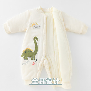 Body acolchado de algodón para bebé, ropa cálida unisex para otoño e invierno para recién nacidos - Product Image 3