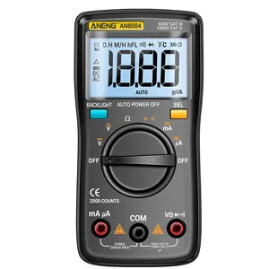 ANENG AN8004 conta 1999 elettrica multimetro professionale voltmetro di corrente digitale indicatore di tensione Ohm frequenzimetro