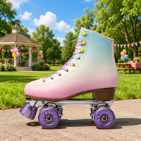 Patins à roulettes personnalisés en gros, équipement de sport d'extérieur, cadre stable, roues doubles pour la demande