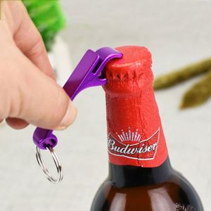 <b>Custom</b> Logo Multi-colors Laser Printed Compact Mini Portable Aluminum Bottle Opener Pocket <b>Keychain</b> for Promotional Activities - Product Image 3