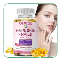 Capsules molles de collagène et biotine OEM pour cheveux, peau et ongles – Complément Harb pour éclaircir la peau et les vitamines pour la beauté des cheveux, des ongles et de la peau (gélules souples)