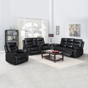 Sofá reclinable de piel sintética, sofá reclinable manual, sillón  reclinable para sala de estar, sofá individual, sillón reclinable moderno,  silla de