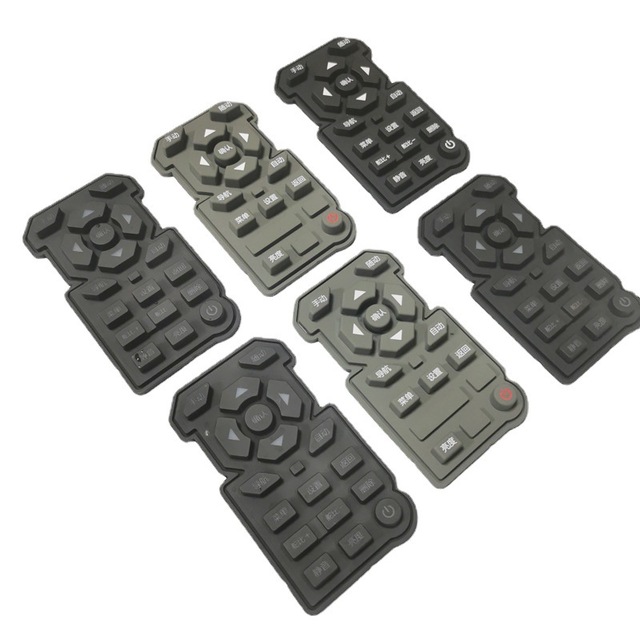 Waterproof Silicone Keypad Custom Logo Printing Industrial Remote Controller Rubber Button Pad with Tactile Feedback