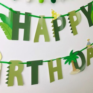 Guirlandes de bannière pré-attachées à thème dinosaure pour fête d'<span class=keywords><strong>anniversaire</strong></span> d'enfants DAMAI, décoration de fête à thème dessin animé, vente en gros directe d'usine - Product Image 4