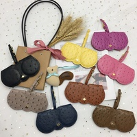Aimiqi Factory Direct Ins Super Fire Sac à lunettes Boîte à lunettes de soleil Portable Fashion Cartoon Cute Leather Box Wholesale