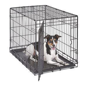 Cages pour animaux de compagnie en métal nouvellement améliorées La caisse pour maisons à chiens comprend un panneau de séparation des pieds de protection du sol anti-fuite - Product Image 1