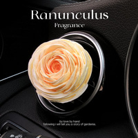 Diffuseur de parfum floral artisanal en plâtre de gypse pour grille d'aération de voiture, ornement d'intérieur
