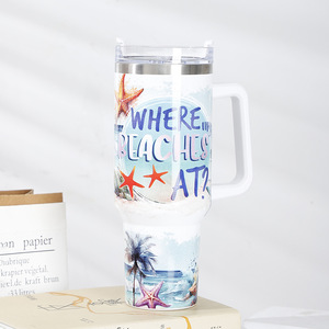 Gourde isotherme <span class=keywords><strong>Stan</strong></span> 40oz grande capacité à double paroi en acier inoxydable, tasse thermos imprimée, gobelet de voiture avec poignée - Product Image 6