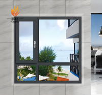 Ventana Lateral Abatible de UPVC Estándar de Exportación con Resistencia a la Corrosión y Protección Anti-UV para Proyectos de Villas y Casas de Lujo