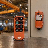 Control Remoto Inalámbrico Industrial Compacto F21-E1B, 8 Teclas, Velocidad Única, Certificado CE, para Grúa Puente EOT