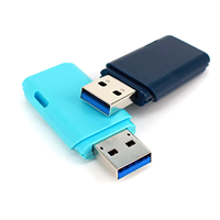 Clé USB portable en plastique coloré avec trou pour cordon, logo personnalisé imprimé, transfert de données stable pour usage quotidien