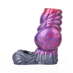 Neu ankommen Wieder verwendbare Silikon Dildo Ärmel Adult Sex Shop Vergrößerung dildo Nackter Kopf Ärmel für Männer Sex Paare - Product Image 1