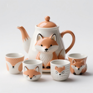 <span class=keywords><strong>Tirelire</strong></span> en céramique <span class=keywords><strong>renard</strong></span> de dessin animé - Peinte à la main en 3D avec fente pour pièces, commande en gros personnalisée pour cadeaux d'enfants et fournitures de magasins de jouets - Product Image 3