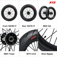 Jeu de roues à moyeu en alliage, avant 17 x 2.15, arrière 17 x 3.0, jantes en aluminium anodisé 100 80 17 130 70 17, mise à niveau Enduro pour Sur-Ron Light Bee 2